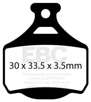 Image de CFA751 - Plaquettes de frein pour vélo (organiques) EBC Brakes