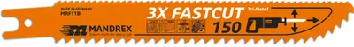 Produktbild von MandreX Säbelsägeblatt Holz 3X FASTCUT - 150 mm Länge