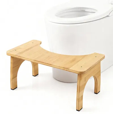 Zdjęcie produktu dla Taboret do toalety Bamboe, 17 cm, antypoślizgowy, pomocnik do wstawania z toalety do łazienki