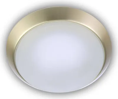 Produktbild von Niermann E14 Deckenleuchte satiniert Glas Klarrand, Messing matt, 25cm,  Germany