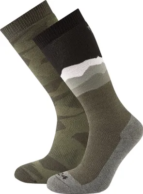Produktbild von TOG24 - "Aleko" Skisocken für Herren(2er-Pack) TG364 (43 EU - 45,5 EU) (Khaki/Schwarz)