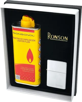Obrázek produktu pro Dárková sada Zapalovač RONSON CHROME POLISHED
