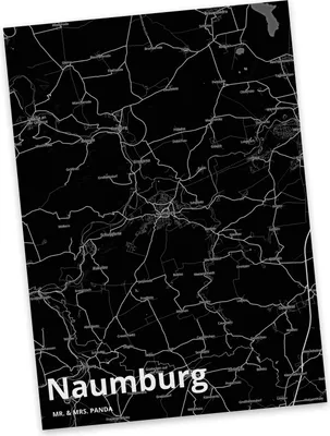 Produktbild von Mr. & Mrs. Panda Postkarte Naumburg - Geschenk, Ansichtskarte, Stadt Dorf Karte Landkarte Map Stadtplan, Grußkarte, Ansichtskarten, Postkarten, Fotokarte
