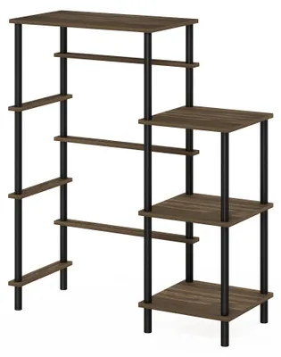 Productafbeelding van Furinno Besi: Industriële multifunctionele bijzettafel met metalen frame en walnootfineer