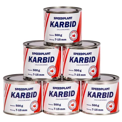 Produktbild von Karbid 3 kg (6x 500g) - Carbid Kabit Kabitt karbitt Karbit Karbid kleine Körnung 7-15mm - 6 Dosen