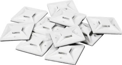 Produktbild von Kabelsockel McPower für Kabelbinder 30x30mm, selbstklebend, 10er-Pack