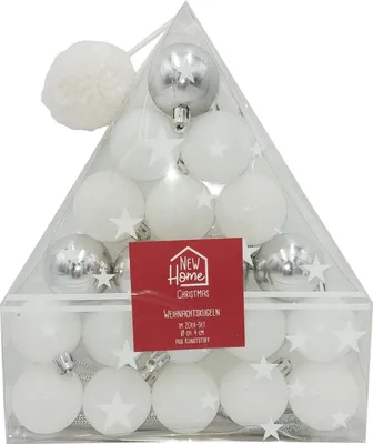 Produktbild von Weihnachtsbaumkugeln 20er-Set 4cm Christbaumschmuck Weihnachtsdeko Baumschmuck