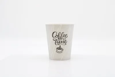 Produktbild von 2000x Kaffeebecher Coffee Time Papierbecher PE beschichtet 8 oz / 200ml Grau