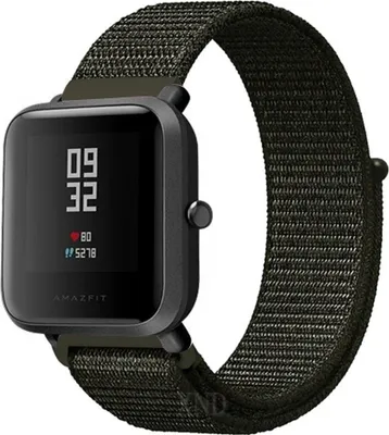 Produktbild von Strap-it Xiaomi Amazfit Bip Nylonarmband (Dunkelgrün)
