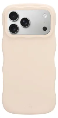 Produktbild von Silicone Wavy Hülle - Beige  - Kompatibel mit iPhone 17 Pro Max