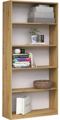 Produktbild von Klassisches Bücherregal Onyx mit 5 Fächern, Breite: 80 cm