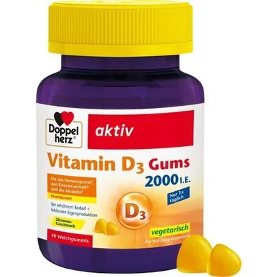 Imagen del producto de Doppelherz Vitamina D3 2000 UI, chicles, 40 unidades