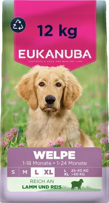 Productafbeelding van EUKANUBA Puppy L XL, rijk aan lam en rijst - droogvoer voor honden - 12 kg
