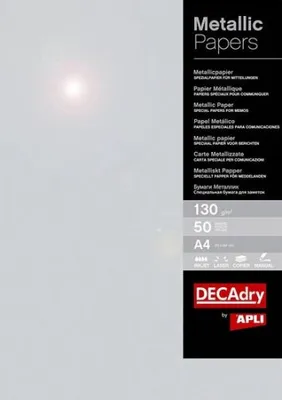 Produktbild von Metalický papier APLI A4 strieborná, 130g, 50 hárkov