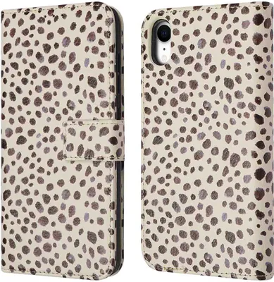 Produktbild von imoshion Design Klapphülle iPhone Xr - Black And White Dots