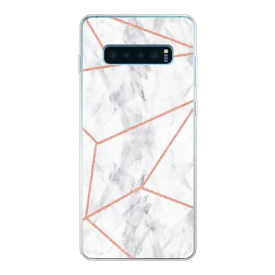 Produktbild von MuchoWow® Handyhülle Schutzhülle Hülle für Samsung Galaxy S10 Lite Marmor - Roségold - Weiß Silikon Softcase Handy Hülle - Schutz