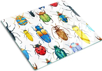 Produktbild von Glas Herdabdeckplatte 60x52 cm Spritzschutz Glasabdeckplatte Schneidebrett Leopard