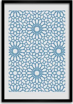Produktbild von Bild - Bilderrahmen - 50 cm x 70 cm - MDF - Rahmen - Wandkunst Orientalisches Muster