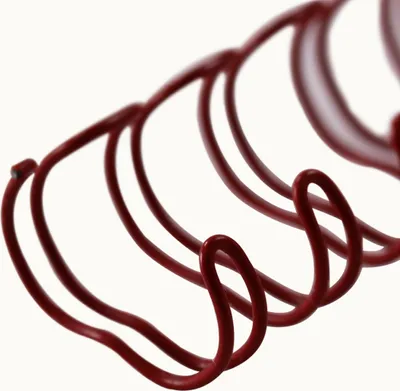 Produktbild von Drahtbinderücken 3:1, rot, 12,7 mm, 34 Ringe, 100 Stück, für ca. 100 Blatt – Metallringbindung, Spiralbindung, Ringbindung
