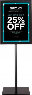 Obrázek produktu pro Výškově nastavitelný stojan na plakáty CB10735BK, černý