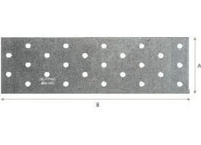 Image de Plaque perforée, largeur 60 mm, longueur 160 mm, épaisseur 2 mm