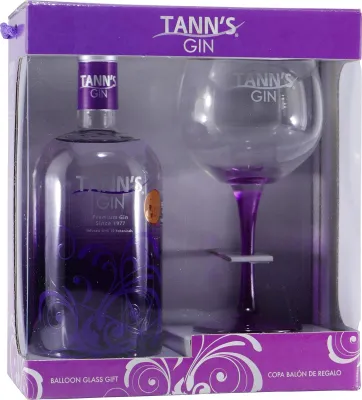 Produktbild von Tann's Premium Gin 10 Botanicals infused – Giftset 0,7L+Glas