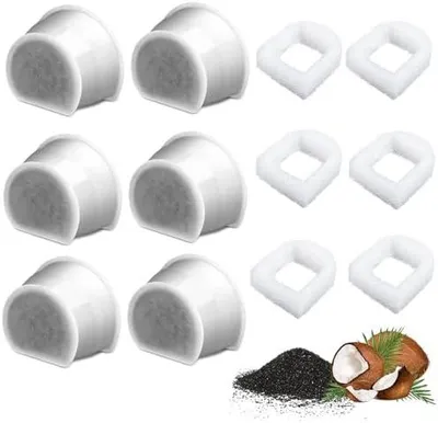 Produktbild von 6 Pack Katzenbrunnen Ersatzfilter für Drinkwell Keramik – Aktivkohlefilter für Hunde & Katzen, Trinkbrunnenfilter, Wasserbrunnenfilter für Avalon – Sauberes & Frisches Wasser für Ihr Haustier