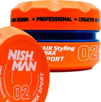 Immagine prodotto di Nishman | Pomata per capelli 02 Sport - 150 ml - tenuta media - finitura lucida - fragranza rinfrescante di melone