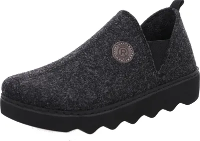 Produktbild von Rohde Damen Hausschuh Plateau Slipper mit Leopard und Zebramuster Foggia-D 6106, Größe:41 EU, Farbe:Schwarz
