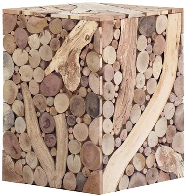 Productafbeelding van Kleine Salontafel - Natuurlijk Houten Stomp - 32 x 32 x 43 cm