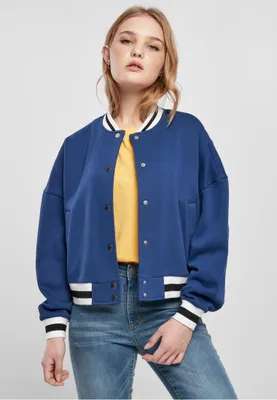 Obrázek produktu pro Dámská mikina Urban Classics Ladies Oversized College Sweat Jacket spaceblue - M