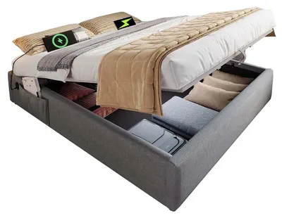 Productafbeelding van Bedframe - Gestoffeerd Bed - Slaapbank - Bedombouw - Tweepersoonsbed - 180x200 cm