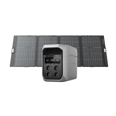 Produktbild von EcoFlow DELTA 3 Max Plus tragbare Powerstation 2048Wh mit 400W Solarpanel, LiFePO₄-Batterie, erweiterbar auf 10 kWh, 3 000 W AC-Ausgang