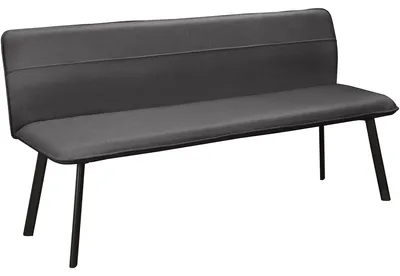 Produktbild von Essbank >Torino< in Bezug Anthrazit, Stoff/Metall - 160x79x56cm (BxHxT)