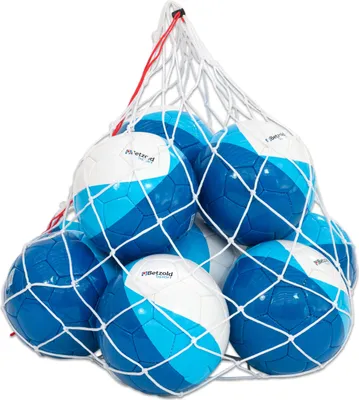 Produktbild von Fußball-Set, 10 Kunstleder Fußbälle Größe 5, handgenäht, inkl. Ballnetz, für Schule und Verein