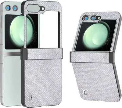 Produktbild von König Design Hülle kompatibel mit Samsung Galaxy Z Flip5 Kunststoff Soft Handyhülle - Handy Case Silber