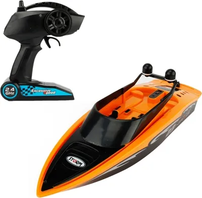 Immagine prodotto di 3323 4 canali 2.4Ghz Radio Control Racing Boat RC Speedboat Giocattolo per bambini con telecomando (arancione)