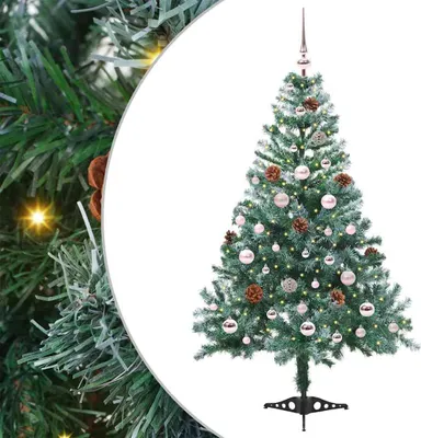 Immagine prodotto di Pratico albero di Natale artificiale verde 150 cm in PVC e acciaio - Alberi di Natale artificiali, arredamento di design 9502778 2parti