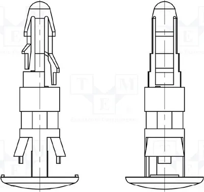 Produktbild von 10x Montagestift L: 20mm UL94V-2 8GG01V42579 Kuntoff-Montagestifte 66