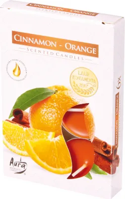 Immagine prodotto di Candela a luce di tè al profumo di spezie e arancia 6 pz