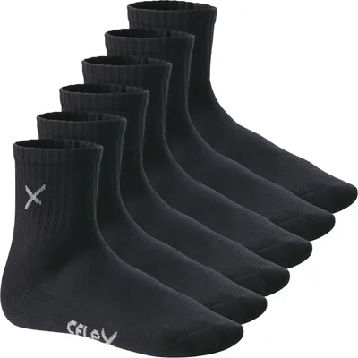 Produktbild von CFLEX Kurze Sportsocken für Damen und Herren (6 Paar) – Schwarz