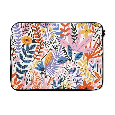 Produktbild von MuchoWow® Laptop Hülle 13 Zoll Sommer - Blätter - Pflanzen Laptoptasche - Laptophülle - Sleeve - Rundumschutz