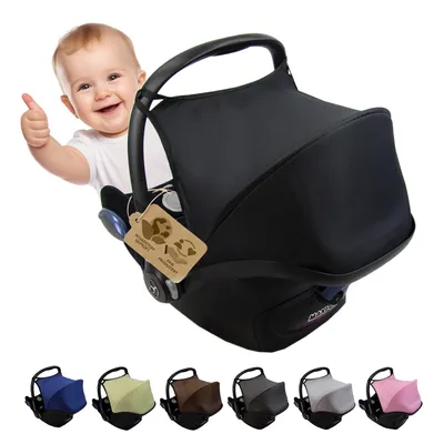 Produktbild von BAMBINIWELT Sonnenverdeck, UV50+, für Maxi-Cosi CABRIOFIX, Sonnendach, Babyschale, Autositz, Maxi Cosi, SCHWARZ + GRATIS Gurtpolster