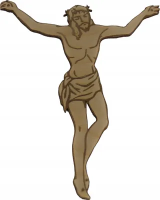 Immagine prodotto di Figura in legno di GESU' CRISTO sulla croce 13 x 10 cm
