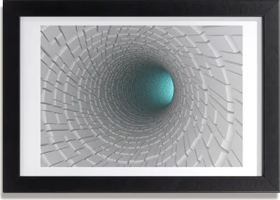 Produktbild von Bild 30x20 MDF-Rahmen, Wandkunst 3D-Tunnel