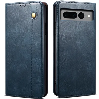 Obrázek produktu pro Pouzdro pro Google Pixel 8 Pro, kožené flip pouzdro peněženka s funkcí stojánku modré