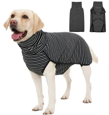 Image de Pull pour chien taille XXXL, veste en polaire chaude pour petits, moyens et grands chiens, couleur noire
