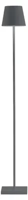 Zdjęcie produktu dla Poldina Pro Zafferano L lampa LED ciemnoszara, ładowalna, ściemnialna, CCT 2200-3000K, 3 wysokości 52-122 cm