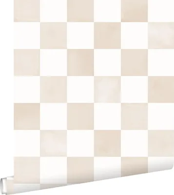 Obrázek produktu pro ESTAhome tapeta kostkovaný vzor béžová a bílá 53 cm x 10,05 m