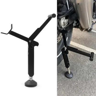 Image de Support de montage universel pour moto, cric pliable pour moto, cric latéral pour moto, aide au levage de la roue arrière, réglable en hauteur